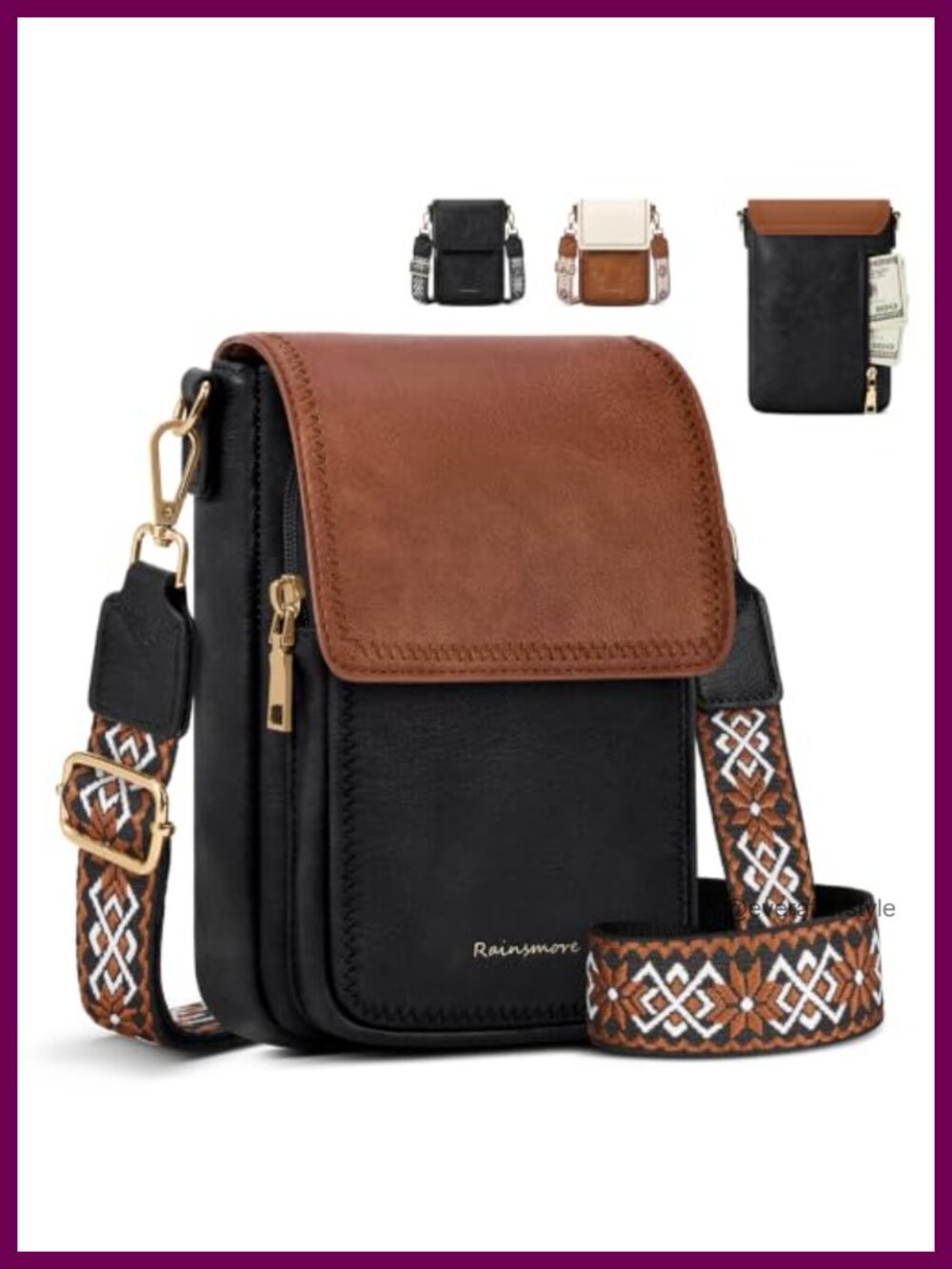 Small Crossbody Bag Cell Phone Purse RFID Wallet Soft PU Leather
